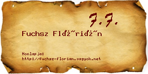 Fuchsz Flórián névjegykártya